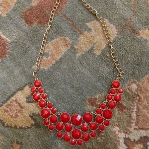 *Free W/ Purchase* Red and gold statement necklace